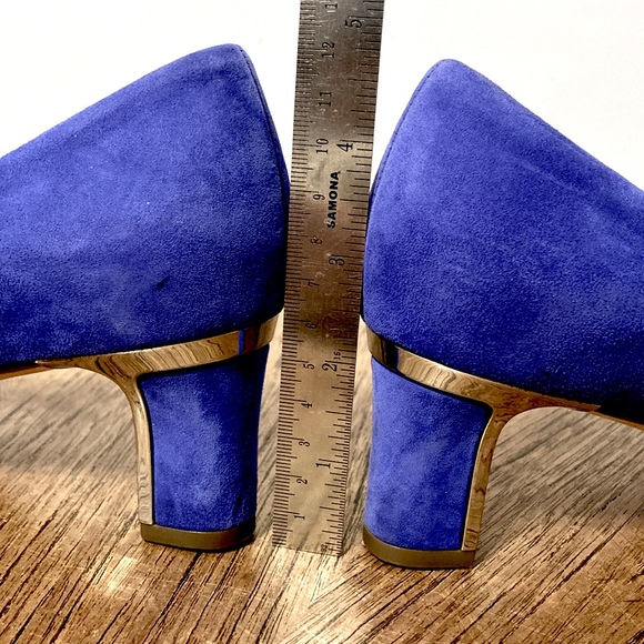 Stunning Peter Kaiser Blue Suede with silver block heels - Size 5,5 UK / 8 US - Picture 14 of 14